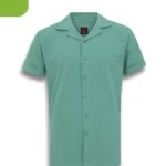 Green Cotton Fitted-Shirt