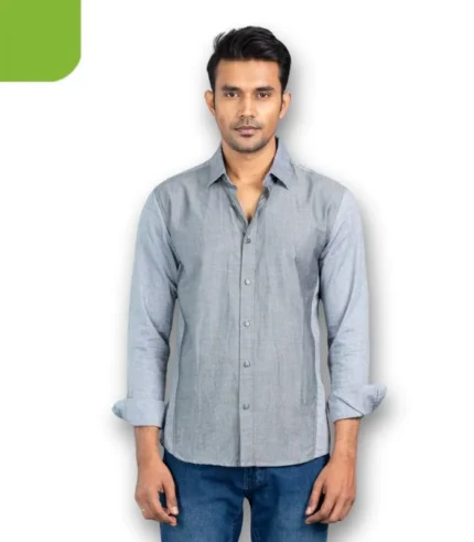 MENS LONG SLEEVE SHIRT- GREY