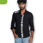 Mens Long Sleeve Shirt Black
