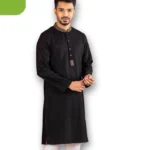 Mens Karchupi Panjabi Black
