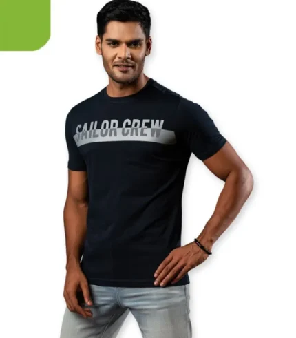 Men's knit t shirt black