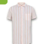 White Striped Cotton Fitted - Shirt
