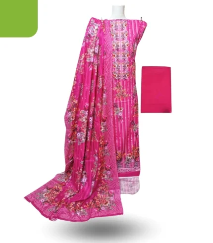Malhar luxury cotton Unstitched three piece set